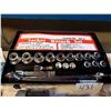 Image 3 : 19 PC SOCKET WRENCH SET W/ RATCHET, AND EXTENSION BARS