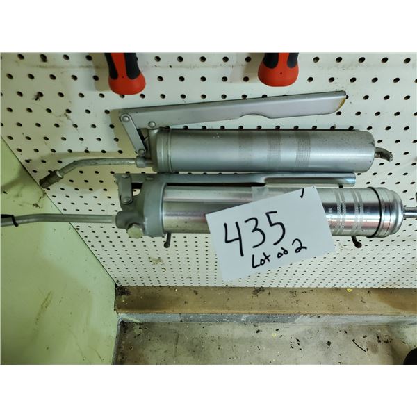 LOT OF 2 GREASE GUNS,  1 IS BLUE POINT