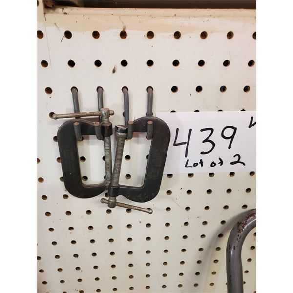 LOT OF 2 SUPER JR C CLAMPS, FORGED STEEL, CINCINNATI TOOL