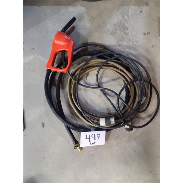 ELECTRICAL CORD AND PLASTIC HANDLE TRANSFER HOSE