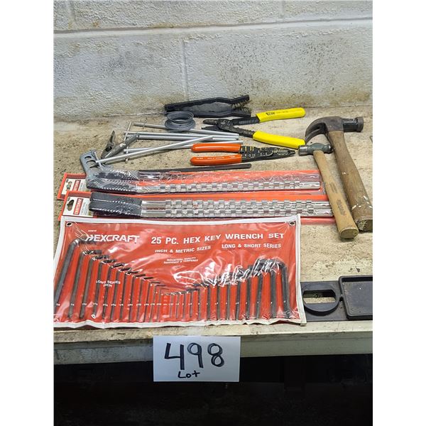 HEX WRENCH, SOCKET RACKS, HAMMER LOT
