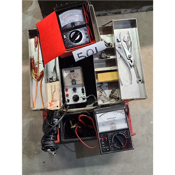 TESTER LOT UNIVERSAL ENTERPRISES TESTER, MICRONTA OHM RANGE DOUBLER, EICO MULTITESTER - ALL ACCESSOR