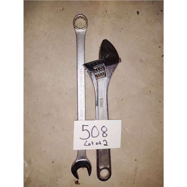 PAIR OF LARGE SIZE WRENCHES