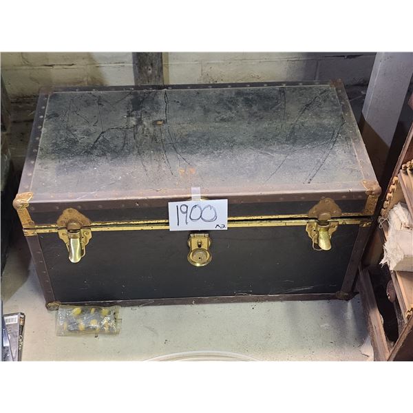 2 WOOD TRUNKS FULL OF ADULT ENTERTAINMENT VIDEOS, MAGAZINES, ETC - VHS TAPES