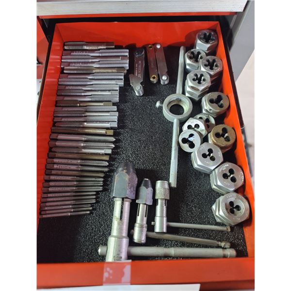 CRAFTSMAN ASSORTED TAP AND DIE PIECES, OTHER ACCESSORIES - APPROX 67 PCS