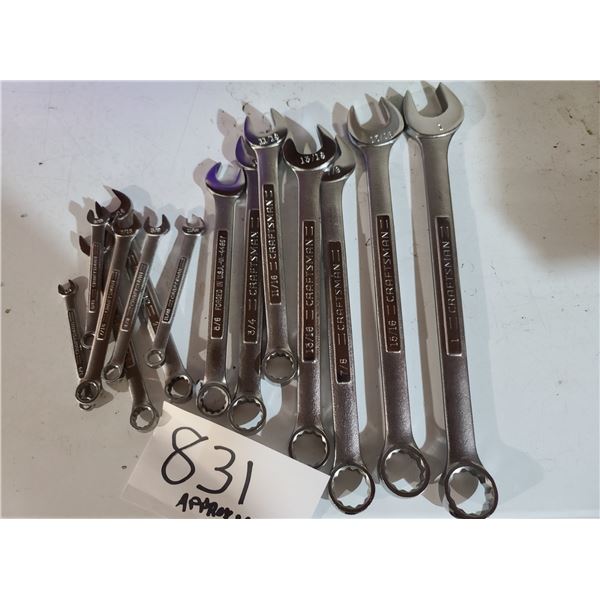 CRAFTSMAN 1/4 TO 1 WRENCH SET - APPROX 14 PCS