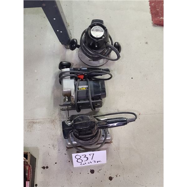 3 PC CRAFTSMAN LOT SANDER, JIG SAW, ROUTER
