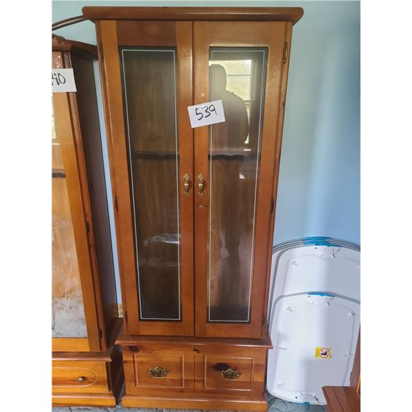 Wooden Gun Cabinet w/Key