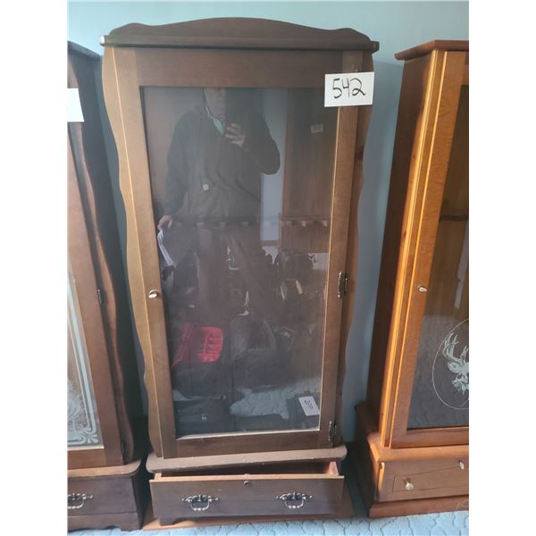 Wooden Gun Cabinet w/Key
