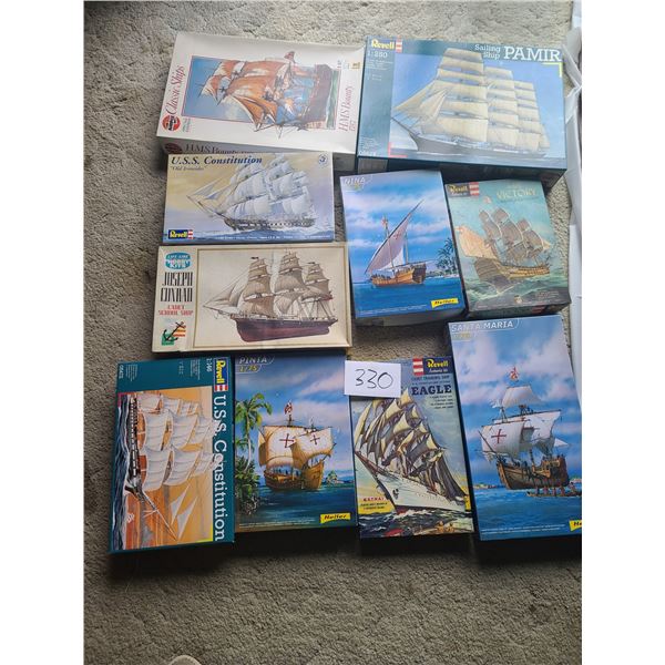Multiple Model Ships in Box PAMIR, HMS BOUNTY CONSTITUTION AND MORE