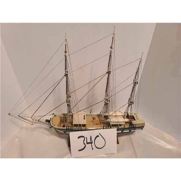 (small) Whaler Charles Morgan model ship, 14" X 15"