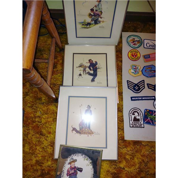 LOT OF 4 NORMAN ROCKWELL FRAMED PRINTS