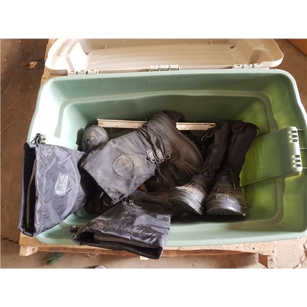 Bin & 3 Pairs Winter Boots SZ. 10 & 9 & 7
