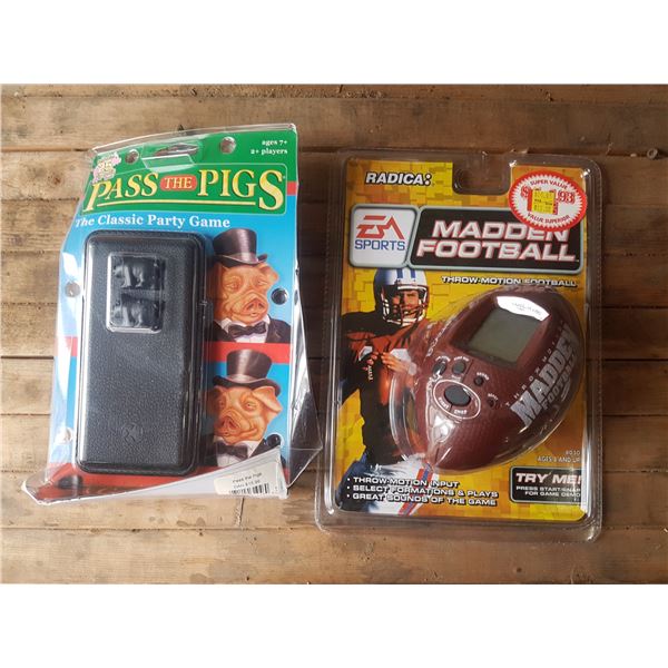 Madden Football & Pass The Pigs Games