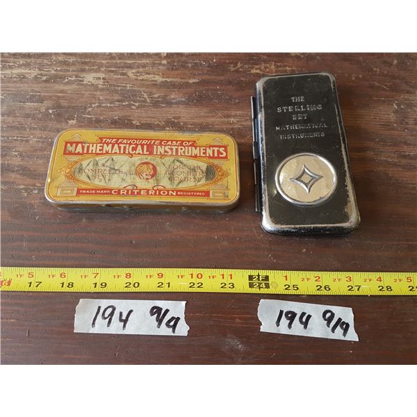 2 Pcs. Vintage Math Instruments