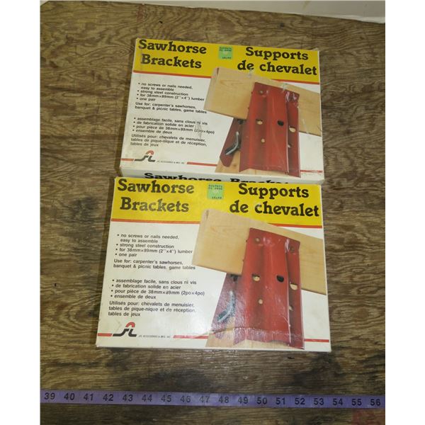 2 Pairs Saw Horse Support Brackets