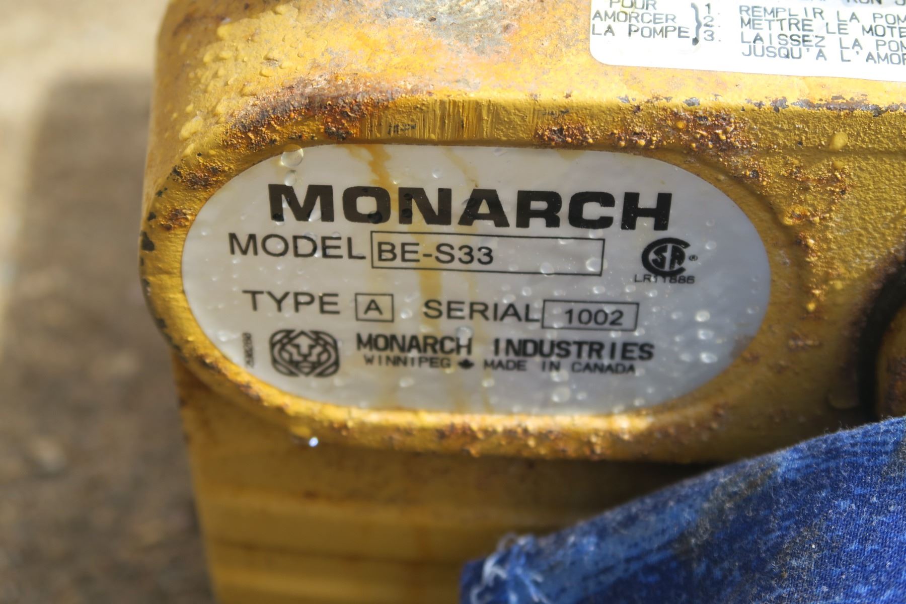 Monarch BE S33 Pump Schmalz Auctions