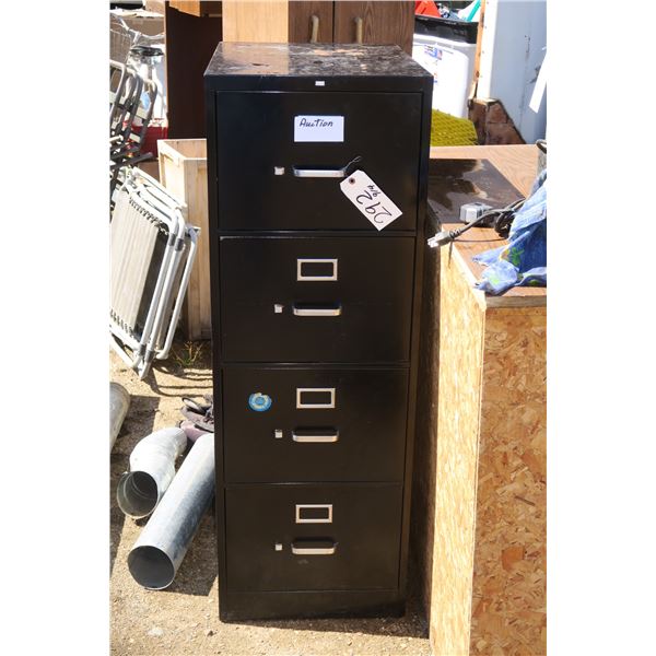 4 Drawer Metal File Cabinet 52"×19"×27"