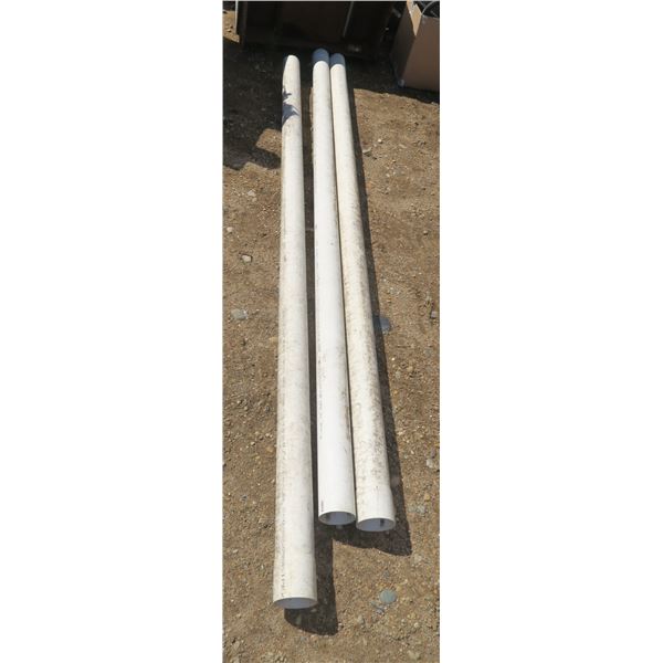3 Pieces PVC Pipe 4" Diameter, 120" Length
