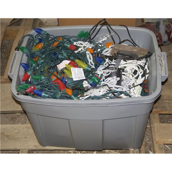 Tub of Xmas Lights