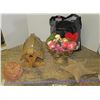 Image 1 : Lot of Misc. Decorations: Faux Fruit, Birdhouse, Seashells