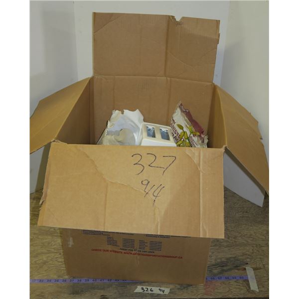 Lot of Misc. Items: Toaster, Fry Pan, Dog Sweaters, Vacuum Parts