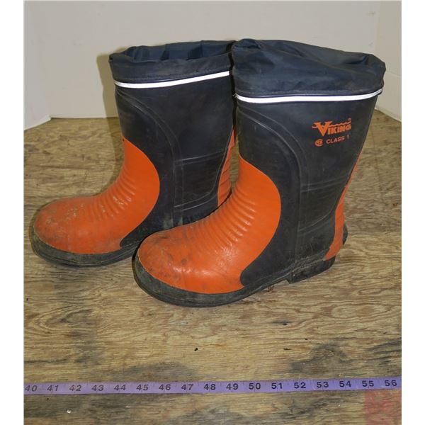 Spiked Rubber Boots, Size 7