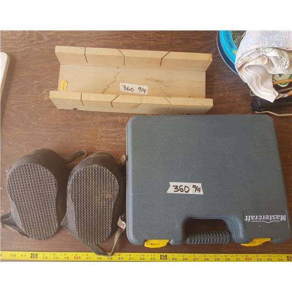 Mitre Box & Partial Air Tool Set & Knee Pads