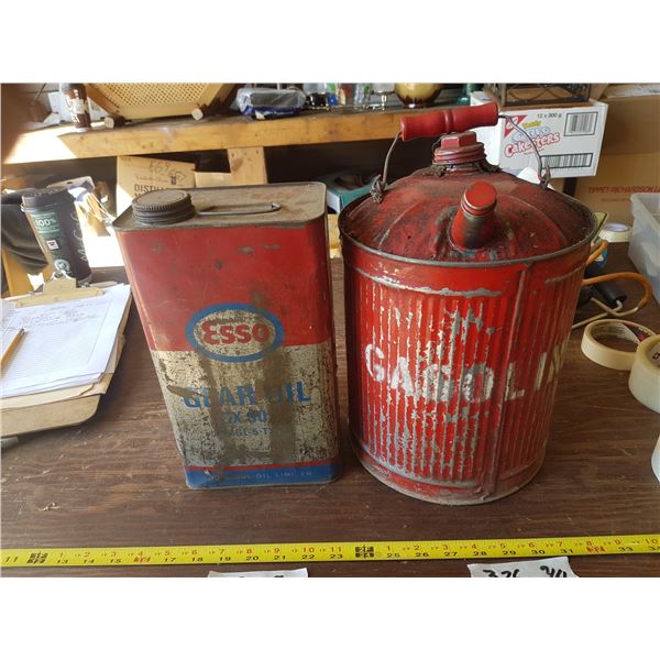 Esso Tin & Vintage Gas Can