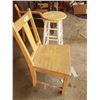 Image 3 : Wooden Chair & Stool 28" Tall