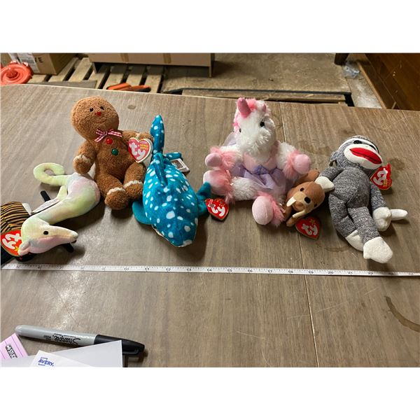 Stuffed Animals includes unicorn, seahorse, spider, sock monkey, gingerbread man, walrus, shark