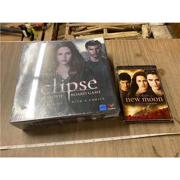 Lot Twilight New Moon 2 disc special edition movie, Eclipse Movie Board Game unopened