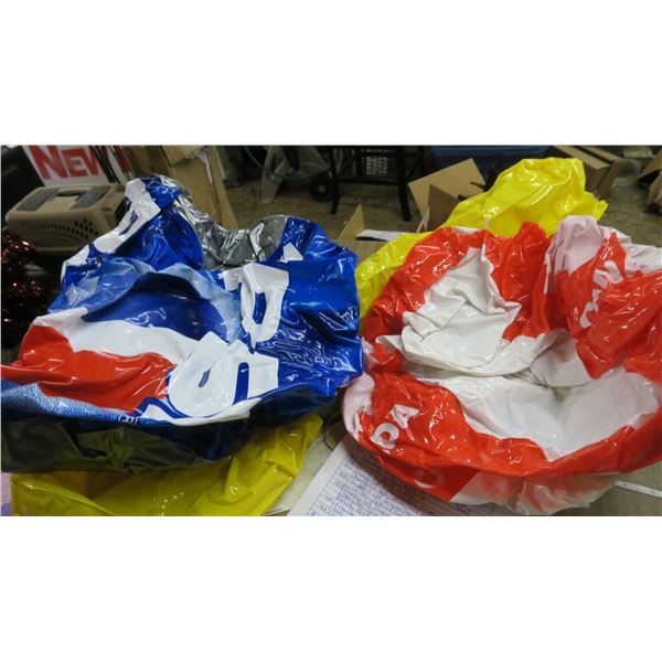 Beach Ball, Large Pepsi Can with legs