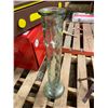 Image 8 : Lot 22" Glass Vase, 12" Sea Horse with Dish, 36" and 23" metal candle holder