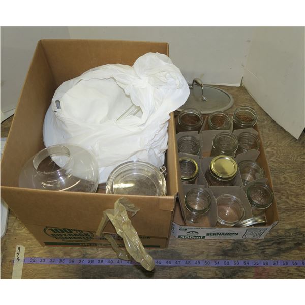 Lot of Glassware + misc.: Punch Bowl + Cups, Lagostina Pot & Lid, etc.