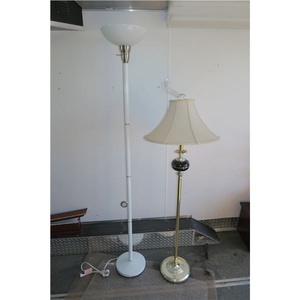 2 Standing Lamps 59 & 72 Inch Tall