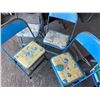 Image 1 : Lot 4 Kids Folding Metal Chairs