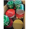 Image 1 : Lot Tin Canisters Tobacco and Peanut Butter