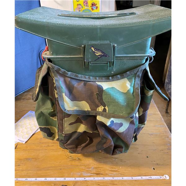 Woodstream Hunter Seat  Opens for Storage, Canvas Sides has Pockets