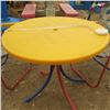 Image 2 : Kid's Patio Set Round Table Stands 19" tall and 2 Folding Chairs