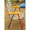 Image 4 : Kid's Patio Set Round Table Stands 19" tall and 2 Folding Chairs