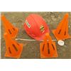 Image 7 : Lot Kids Toys Push Bubble Mower, Hard Hat, Orange Cones