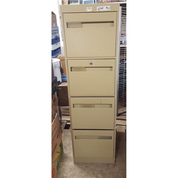 4 Drawer Metal Filing Cabinet 15 X 18 X 52 Inch