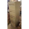 Image 2 : 4 Drawer Metal Filing Cabinet 15 X 18 X 52 Inch