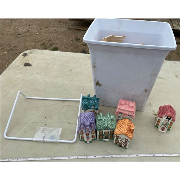 Lot Kitchen - Garbage Pail, Rack, Spice Jars