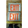 Image 1 : 2 Vintage Exit Signs