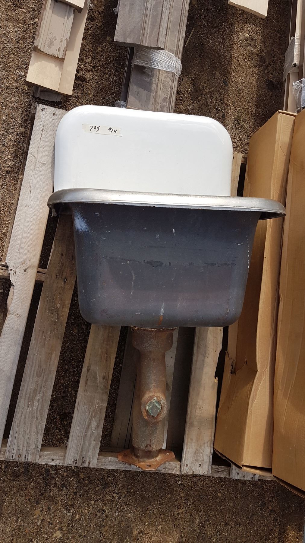 Antique Cast Sink Janitor / Mop Sink