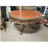 Image 2 : Antique Clawfoot & Leather Table Ferguson Hoboken N5 #2705