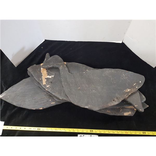 7 Antique Wood Goose Decoys