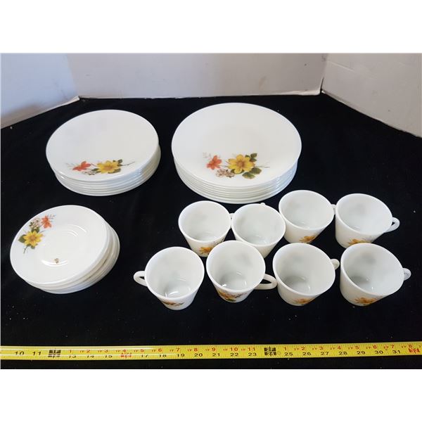 Box of Antique JAJ Dishes